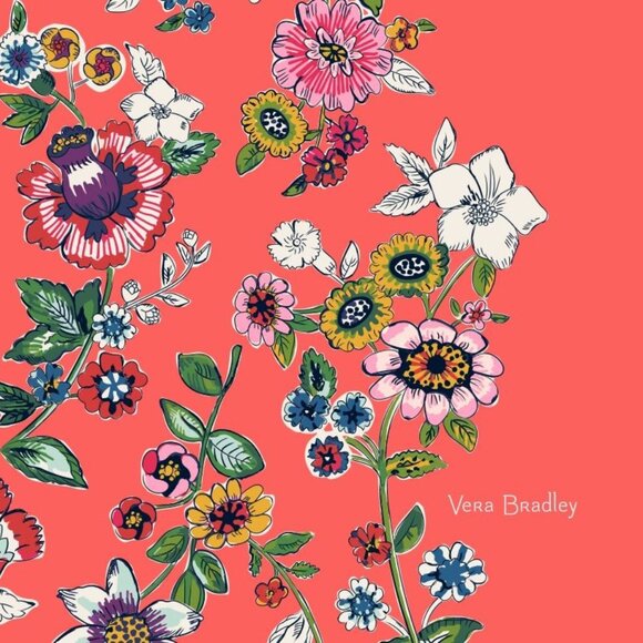 Vera Bradley Coral Floral mini jewlery case/ zip wallet/ pill case - Picture 3 of 13